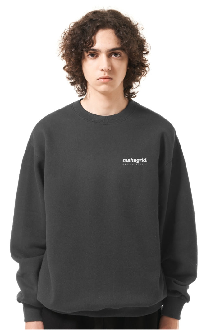 mahagrid (マハグリッド) ORIGIN LOGO CREWNECK [CHARCOAL]
