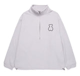 AQO_studiospace(アコスタジオスペース) AQO BEAR FLEECE HALF ZIP-UP GREY