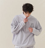 AQO_studiospace(アコスタジオスペース) AQO BEAR FLEECE HALF ZIP-UP GREY