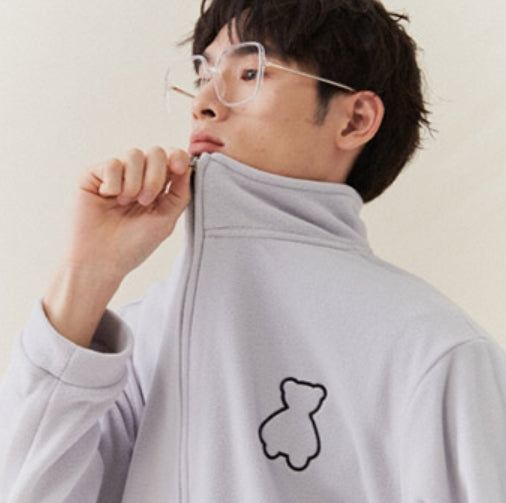 AQO_studiospace(アコスタジオスペース) AQO BEAR FLEECE HALF ZIP-UP GREY