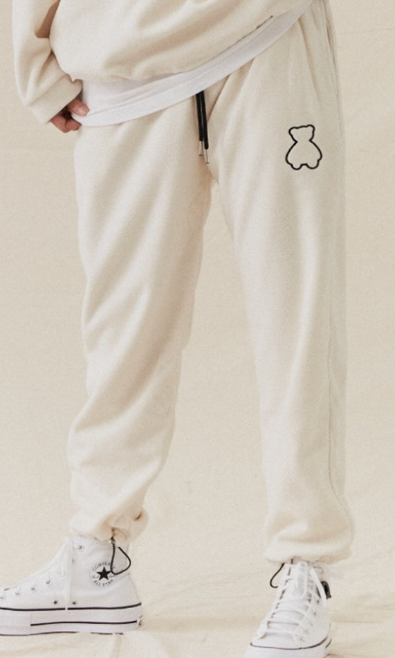 AQO_studiospace(アコスタジオスペース)  AQO BEAR FLEECE PANTS IVORY