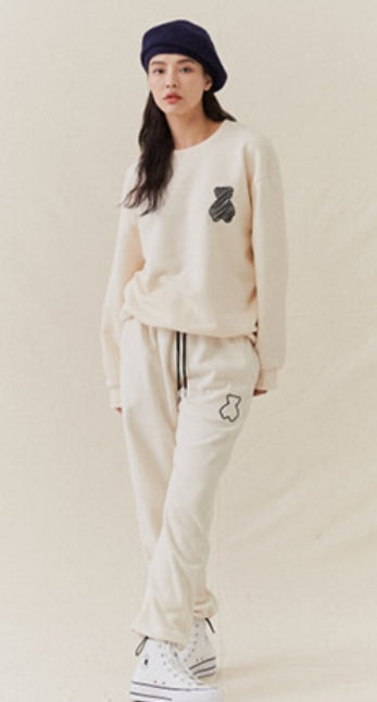 AQO_studiospace(アコスタジオスペース) AQO BEAR SWEATSHIRTS IVORY