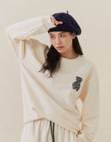 AQO_studiospace(アコスタジオスペース) AQO BEAR SWEATSHIRTS IVORY