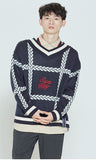 ロマンティッククラウン(ROMANTIC CROWN)  SUNDAY SYNDROME CHAIN KNITWEAR_NAVY