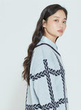 ロマンティッククラウン(ROMANTIC CROWN)  SUNDAY SYNDROME CHAIN KNITWEAR_SKY BLUE