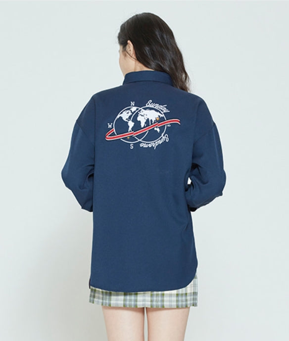 ロマンティッククラウン(ROMANTIC CROWN)  LUGGAGE TAG SHIRT_NAVY