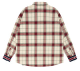 ロマンティッククラウン(ROMANTIC CROWN)  CROSS CHECK CUFFS SHIRT_OATMEAL