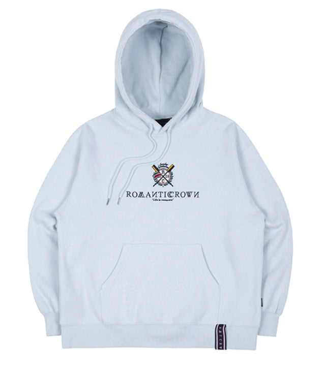 ロマンティッククラウン(ROMANTIC CROWN) RMTCRW PADDLING LOGO HOODIE_SKY BLUE