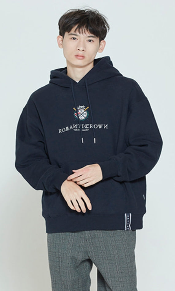 ロマンティッククラウン(ROMANTIC CROWN) RMTCRW PADDLING LOGO HOODIE_NAVY