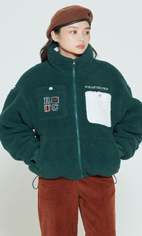 ロマンティッククラウン(ROMANTIC CROWN) HEAVY FLEECE POCKET PARKA_GREEN