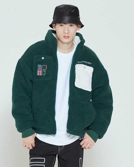 ロマンティッククラウン(ROMANTIC CROWN) HEAVY FLEECE POCKET PARKA_GREEN