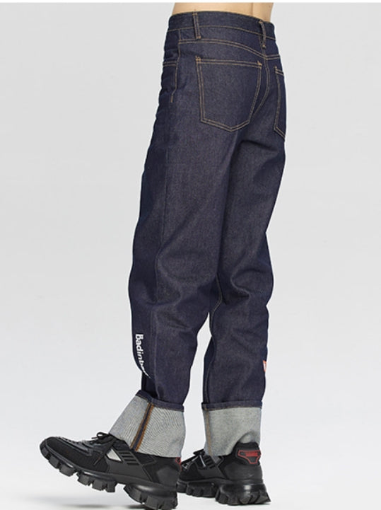 ベドインベド(BADINBAD)  PLAIN ROLL UP DENIM_BLUE
