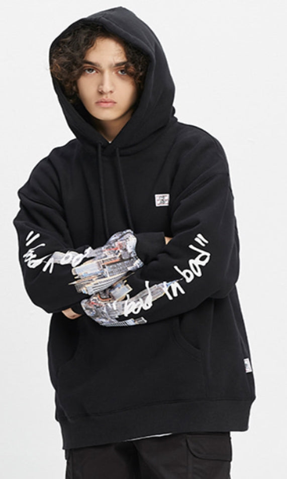 ベドインベド(BADINBAD) BAD CITY HOODIE_BLACK