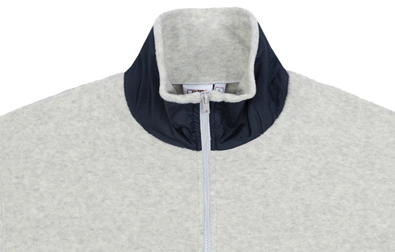 ベドインベド(BADINBAD) FLEECE HALF ZIP UP JUMPER_MELANGE IVORY