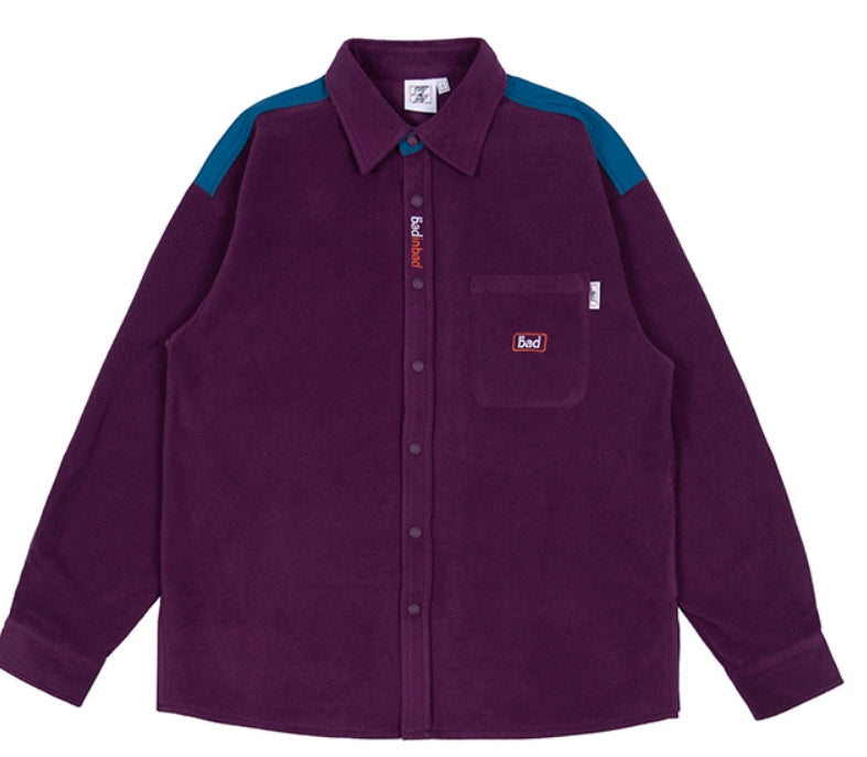 ベドインベド(BADINBAD)  BAD FLEECE SHIRT_PURPLE