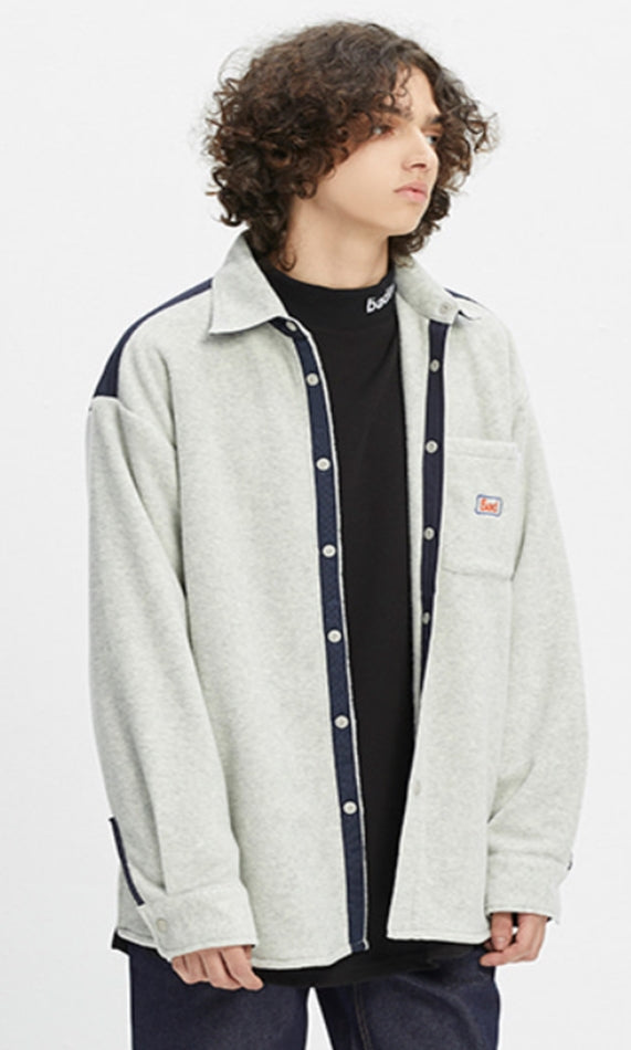 ベドインベド(BADINBAD)  BAD FLEECE SHIRT_MELANGE IVORY