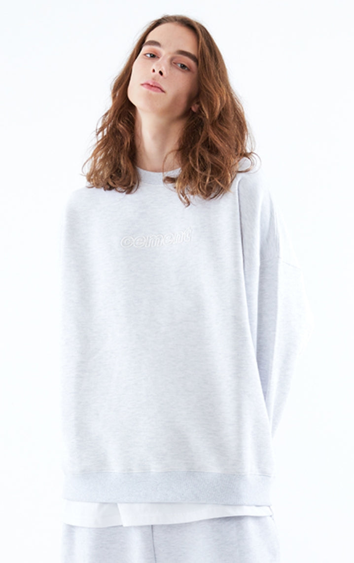 スローアシッド(SLOW ACID)Color Title Napping Sweatshirt (NAPPING / MELANGE WHITE)
