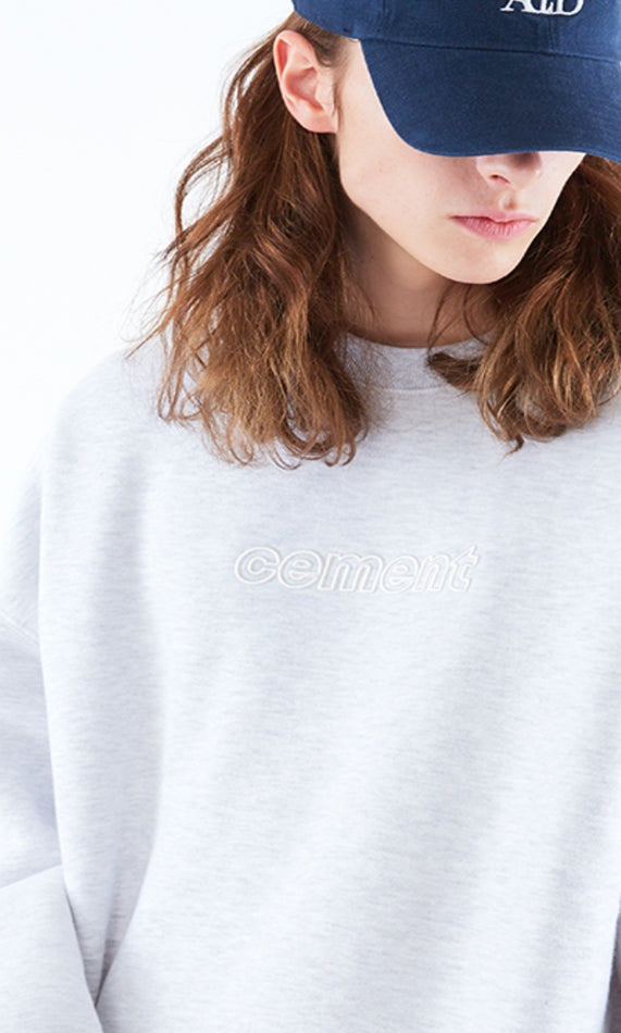 スローアシッド(SLOW ACID)Color Title Napping Sweatshirt (NAPPING / MELANGE WHITE)