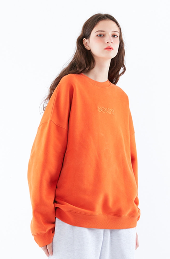 スローアシッド(SLOW ACID)  Color Title Napping Sweatshirt (NAPPING / ORANGE)