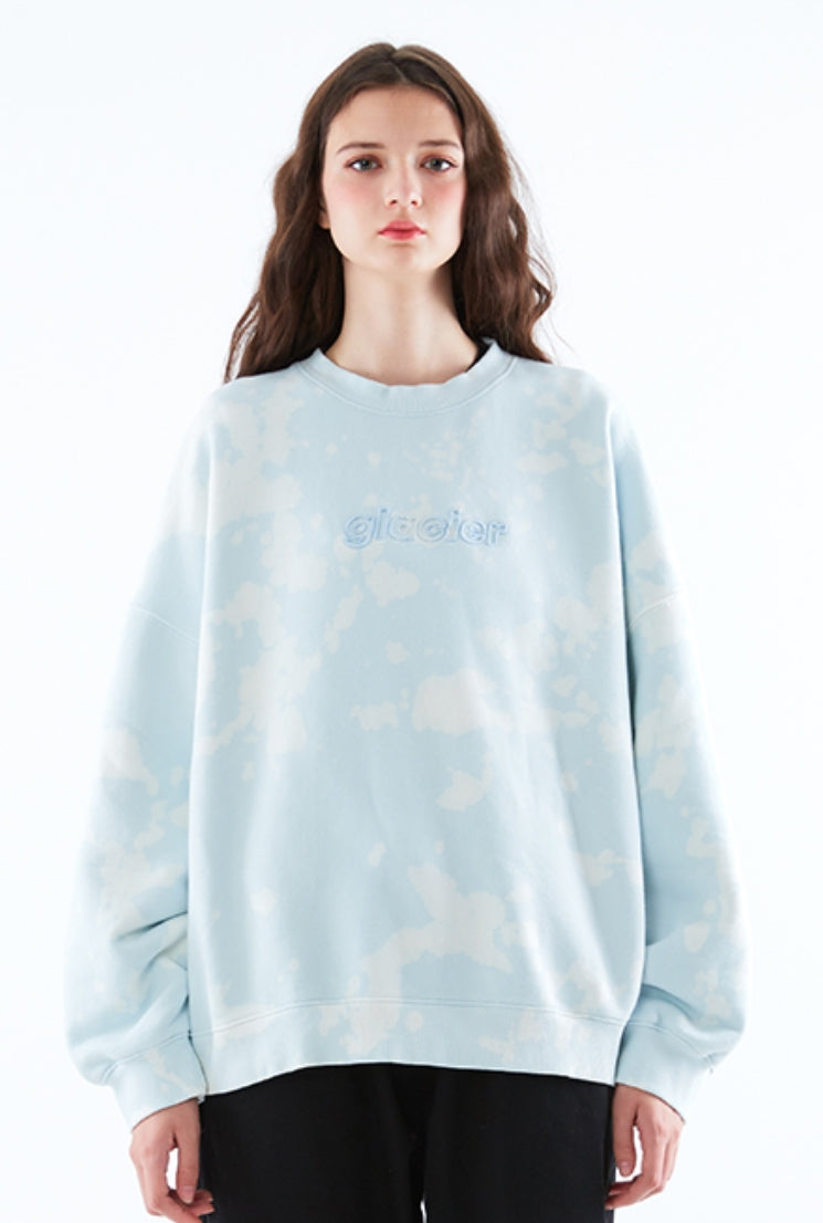 スローアシッド(SLOW ACID)   Cloud Washing Sweatshirt (SKY BLUE)
