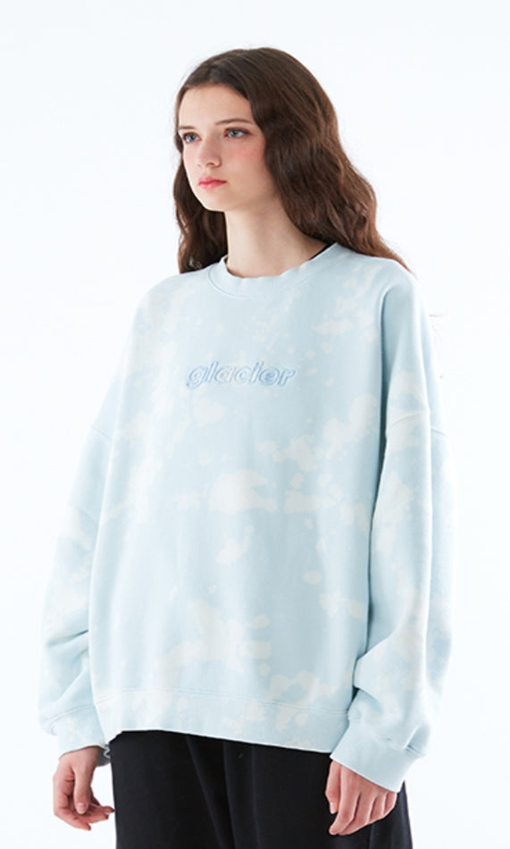 スローアシッド(SLOW ACID)   Cloud Washing Sweatshirt (SKY BLUE)