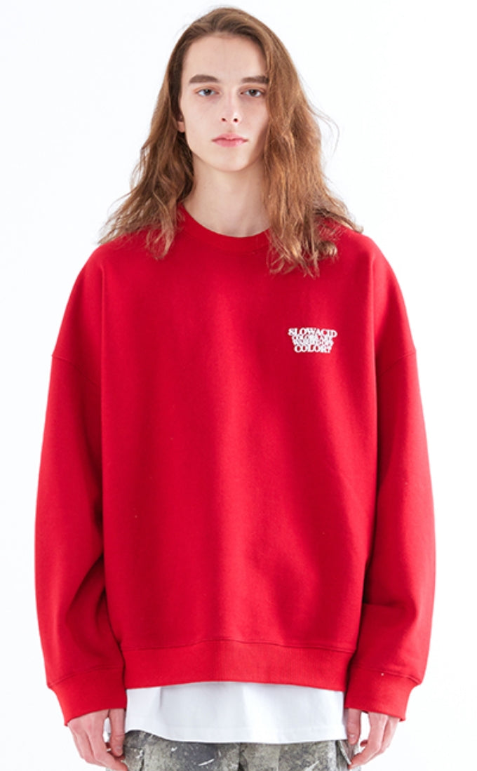 スローアシッド(SLOW ACID)    Season Logo Sweatshirt (RED)