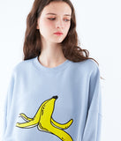 スローアシッド(SLOW ACID)   Banana Embroidery Sweatshirt (SKYBLUE)