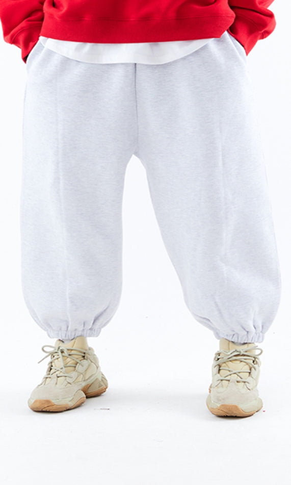 スローアシッド(SLOW ACID) Wide Keyring Napping Sweatpants (NAPPING / MELANGE WHITE)