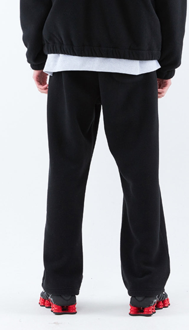 スローアシッド(SLOW ACID) Stitch Embroidery Fleece Pants (BLACK)