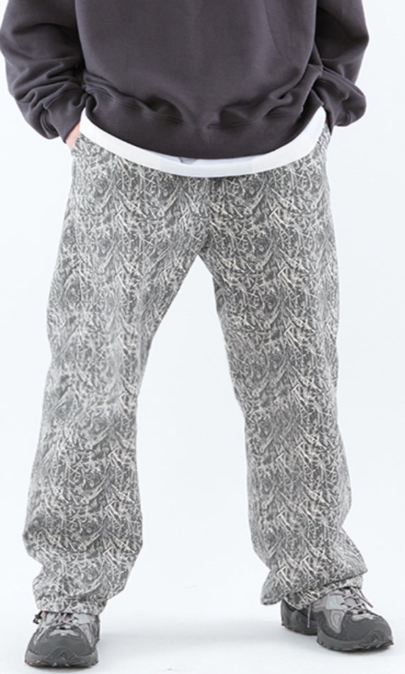 スローアシッド(SLOW ACID) Washing Cotton Wide String Pants (GRAY)