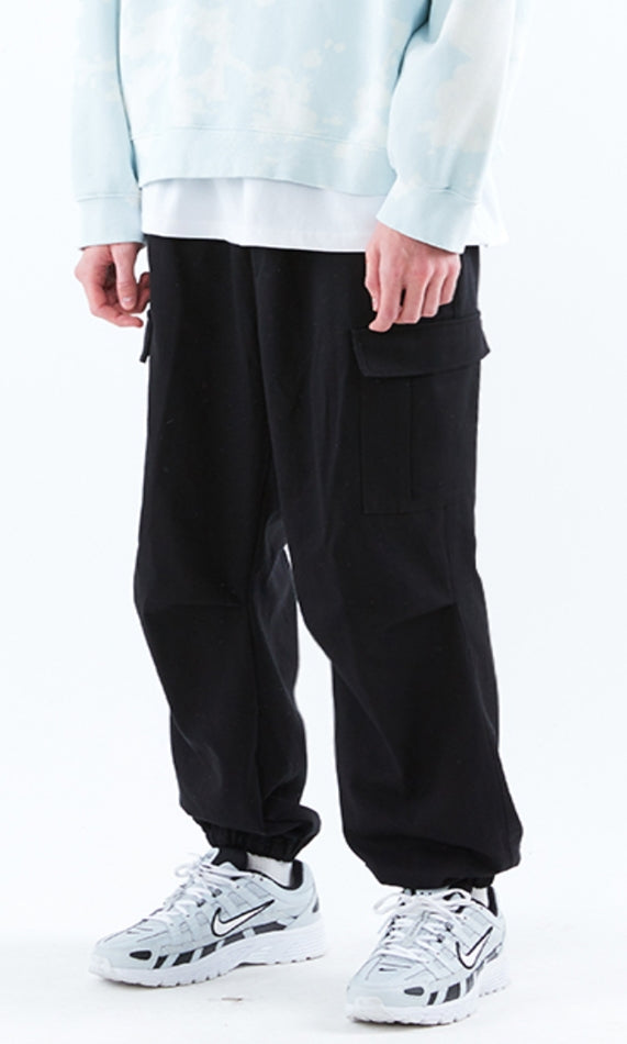 スローアシッド(SLOW ACID) Washing Cotton Cargo Jogger Pants (BLACK)