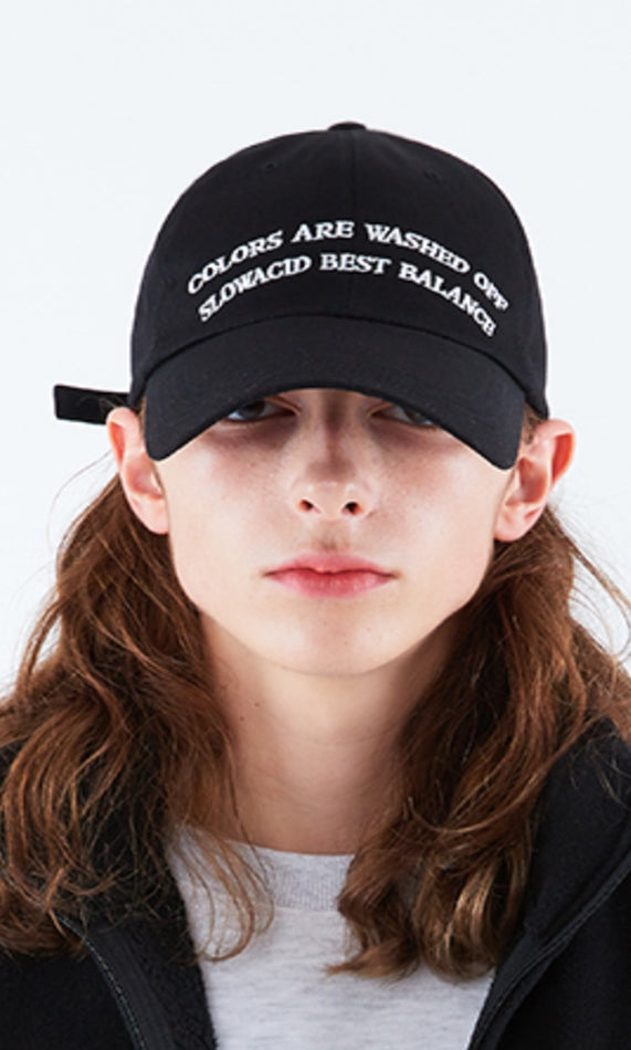 スローアシッド(SLOW ACID) Arc Lettering Cap (BLACK)