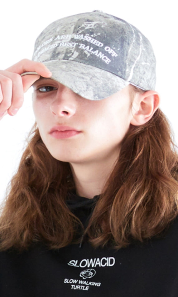 スローアシッド(SLOW ACID)   Arc Lettering Cap (PRINT GRAY)