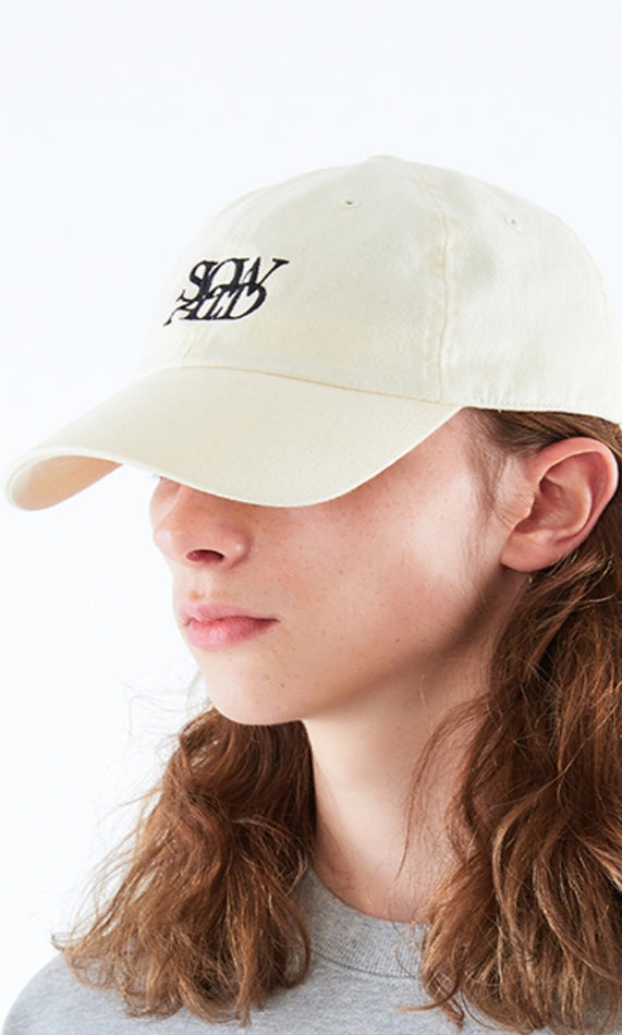 スローアシッド(SLOW ACID)   Contact Logo Washing Cap (IVORY)