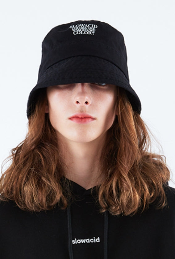 スローアシッド(SLOW ACID)   Season Logo Bucket Hat (BLACK)