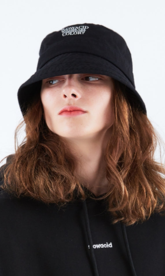 スローアシッド(SLOW ACID)   Season Logo Bucket Hat (BLACK)
