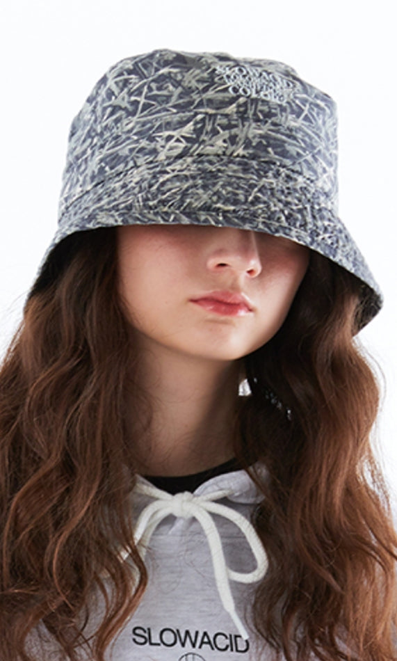 スローアシッド(SLOW ACID)   Season Logo Bucket Hat (GRAY)