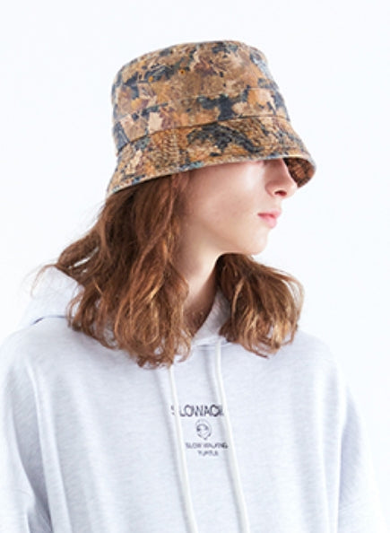 スローアシッド(SLOW ACID)    Season Logo Bucket Hat (BROWN)