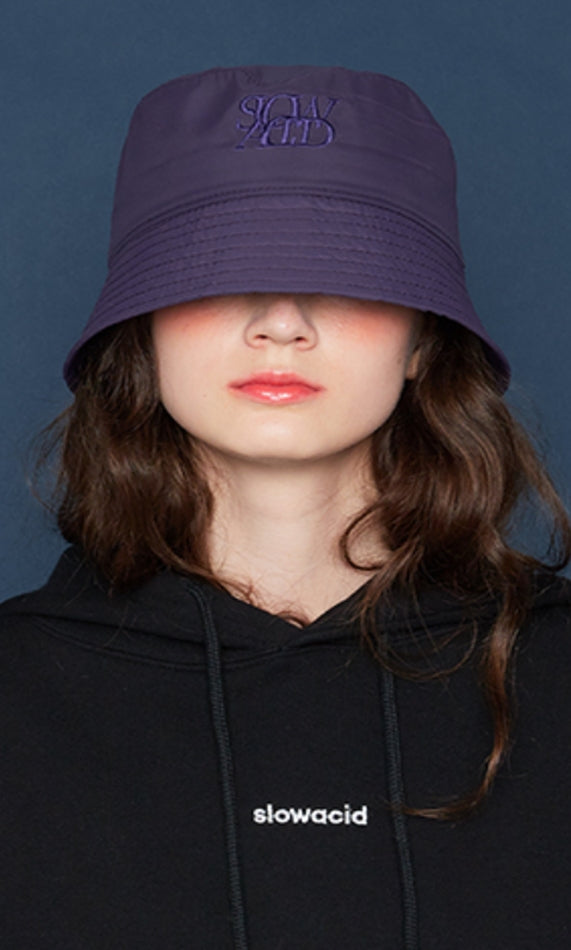 スローアシッド(SLOW ACID)   Dewspo Contact Logo Bucket Hat (PURPLE)