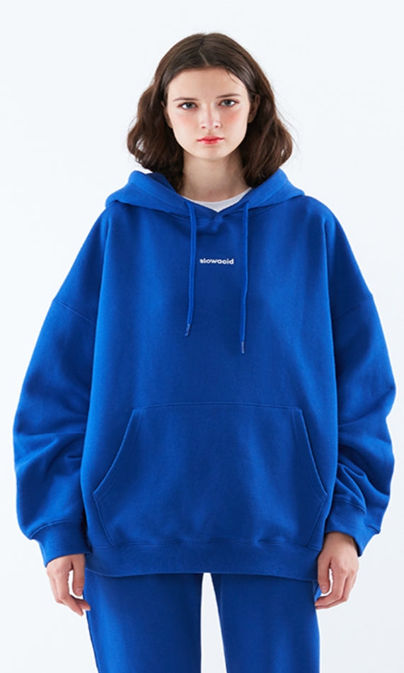 スローアシッド(SLOW ACID)  Signature Logo Hoodie (DEEP BLUE)