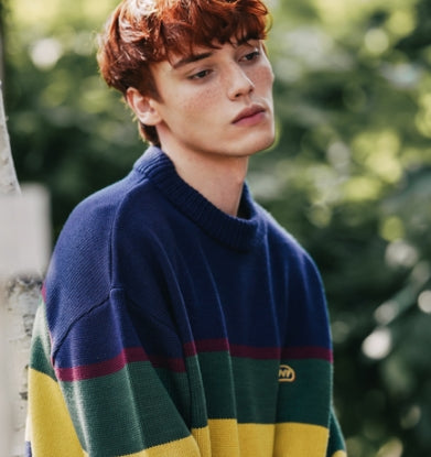 ダブルユーブイプロジェクト(WV PROJECT) Bread Round Knit Navy MJKN7410