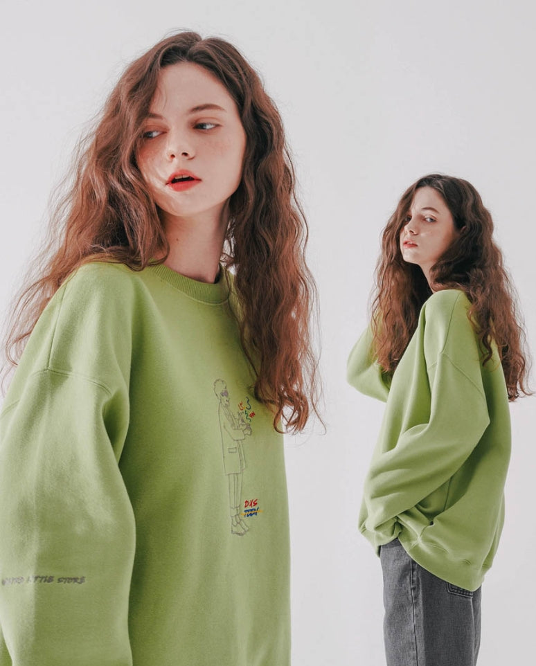 ダブルユーブイプロジェクト(WV PROJECT) Aude Man to Man Olive MJMT7402