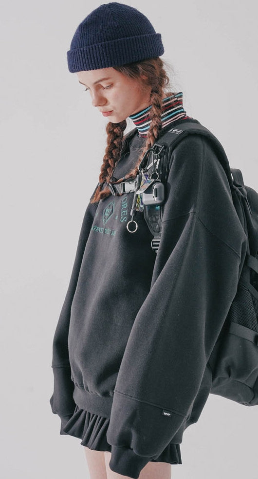 ダブルユーブイプロジェクト(WV PROJECT) Frenny Sweatshirt Black MJMT7407