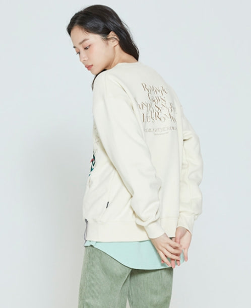 ロマンティッククラウン(ROMANTIC CROWN) CEREMONY LAUREL SWEATSHIRT_OATMEAL