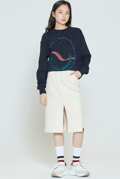 ロマンティッククラウン(ROMANTIC CROWN) CEREMONY LAUREL SWEATSHIRT_NAVY