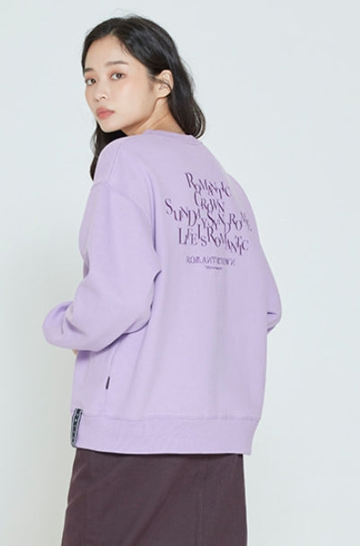ロマンティッククラウン(ROMANTIC CROWN) CEREMONY LAUREL SWEATSHIRT_PURPLE