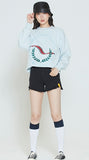 ロマンティッククラウン(ROMANTIC CROWN) CEREMONY LAUREL SWEATSHIRT_SKY BLUE