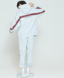 ロマンティッククラウン(ROMANTIC CROWN) STRIPE BANDING HOODIE_SKY BLUE