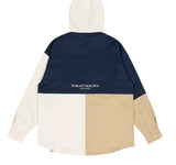 ロマンティッククラウン(ROMANTIC CROWN) COLOR BLOCK HOODIE SHIRT_OATMEAL