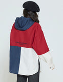 ロマンティッククラウン(ROMANTIC CROWN)COLOR BLOCK HOODIE SHIRT_NAVY